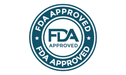 FDA registered facility quality badge indicating compliance with manufacturing standards