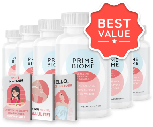 PrimeBiome final offer showing product bundle with included bonus items and purchase options for customers